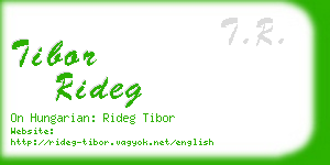 tibor rideg business card